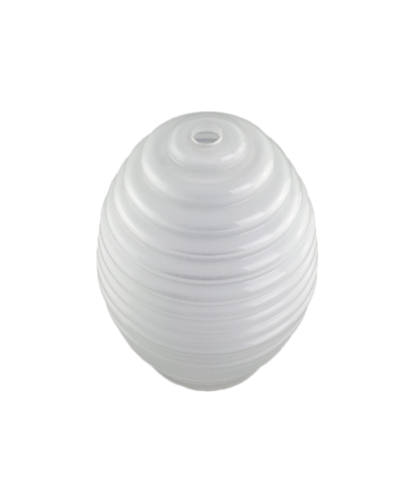 Opal Ribbed Pendant Light Shade with 19mm Fitter Hole