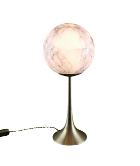 150mm Art Deco Pink Marbled Globe Light Shade with 80mm Fitter Hole