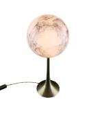 150mm Art Deco Pink Marbled Globe Light Shade with 80mm Fitter Hole