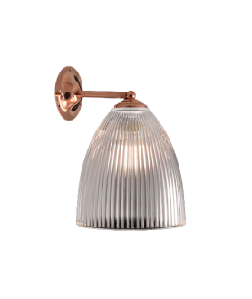 Elongated Dome Wall Light with a copper finish