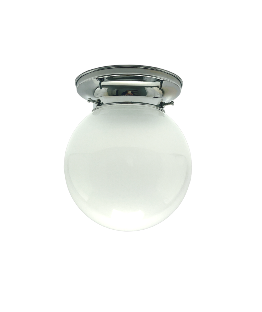 Opal Globe Flush Ceiling Light 