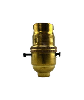 Metalbrite Brass BC 10mm Switched Lampholder