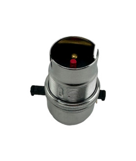 Chrome BC 10mm Switched Lampholder