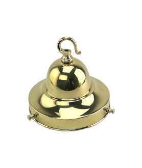 160mm Dome Gallery with Hook in Brass