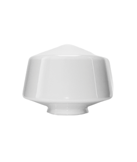 200mm Opal  School House Ceiling Light Shade with 100mm Fitter Neck