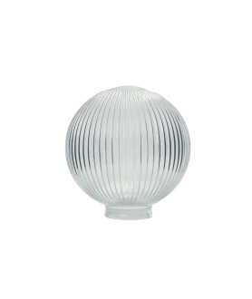 200mm Reeded Globe with 80mm Fitter Neck (Clear or Frosted)