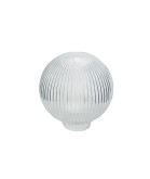 200mm Reeded Globe with 100mm Fitter Neck (Clear or Frosted)