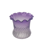 Superior Amethyst Tipped Glass Tulip Oil Lamp Shade with 100mm Base 