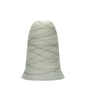 Half Etched Khaki Green Tulip Light Shade with 30mm Fitter Hole