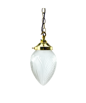 Crystal Cut Pear Drop Light Shade with 80mm Fitter Neck