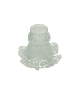Frilled Tulip Light Shade with Clear Lip and 57mm Fitter Neck