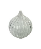 225mm Ribbed Pumpkin Shades with 80mm Fitter Neck (Clear or Frosted)