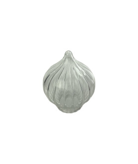 146mm Ribbed Pumpkin Shades with 80mm Fitter Neck (Clear or Frosted)