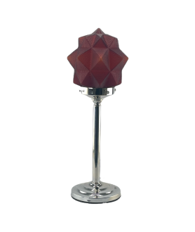 Art Deco Red Star Light Shade with 80m Fitter Neck