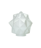 Clear or Frosted Art Deco Star Light Shade  with 80mm Fitter Neck