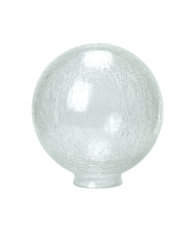 200mm Crackle Globe Light Shade With 80mm Fitter Neck (Clear or Frosted)