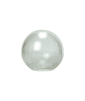 100mm Art Deco Crackle Globe Shade With 40-42mm Fitter Hole (Clear or Frosted)