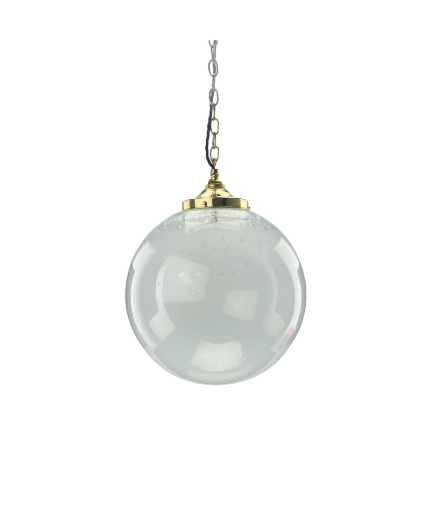 300mm Clear Bubbled Globe Shade with 100mm Fitter Neck| Replacement ...