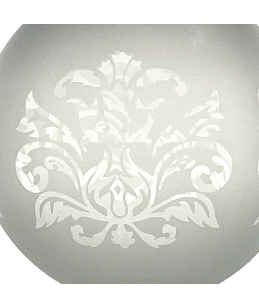 Satin Edged Chandelier Light Shade with Motif and 50mm Fitter Hole