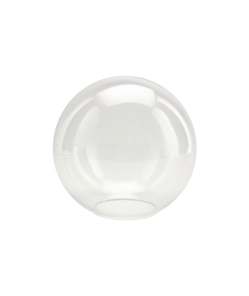 200mm Clear Globe with 80mm Fitter Hole (Clear or Frosted)