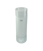 400mm Clear Cylinder Glass Shade with a half frosted body and 13mm Fitter Holes 120mm Diameter