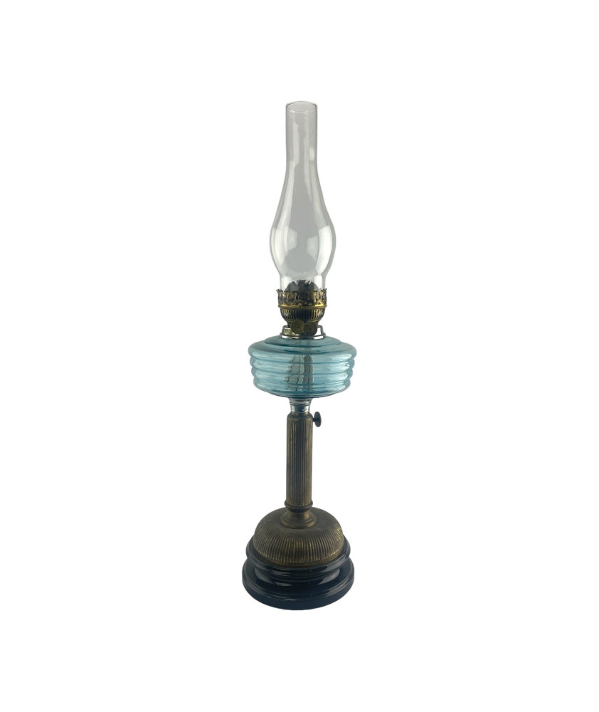 Duplex Oil Lamp with Blue Font