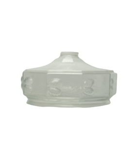250mm Opal Clear Ceiling Light Shade with 57mm Fitter Neck