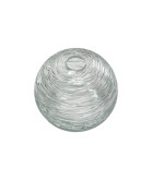 140mm Patterned Clear Globe Light Shade with 30mm Fitter Hole