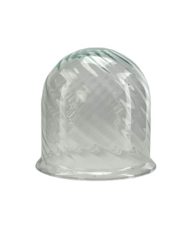Clear Swirled Fisherman's Glass Light Shade with 217mm Base