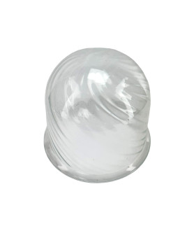 Clear Swirled Fisherman's Glass Light Shade with 217mm Base