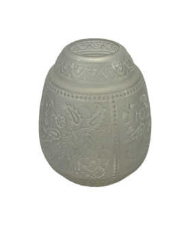 Embossed oil lamp shade with 200mm Base