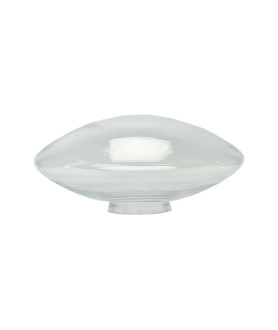 250mm Clear Elliptical Globe Light Shade with 70-80mm Fitter Neck