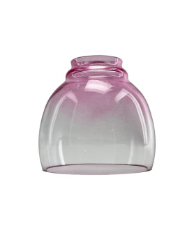 Pink Glass Dome Light Shade with 57mm Fitter Neck