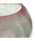 Cranberry Tipped Oil Lamp Shade / Ceiling Light Shade Christopher Wray 