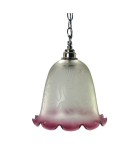 Large Cranberry Tipped Christopher Wray Tulip Light Shade 45mm Fitter Hole