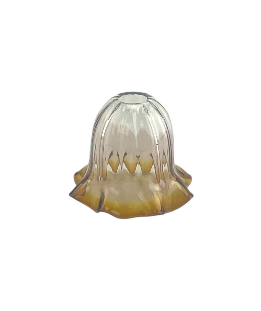 Clear Tulip Light Shade with Amber Tip with 30mm Fitter Hole
