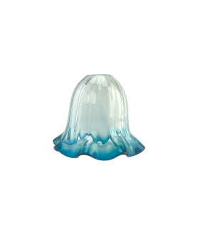  Clear Tulip Light Shade with Aqua Tip with 30mm Fitter Hole