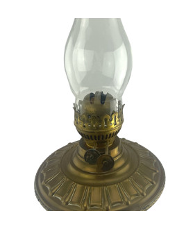 Brass Oil Lamp Complete with Chimney