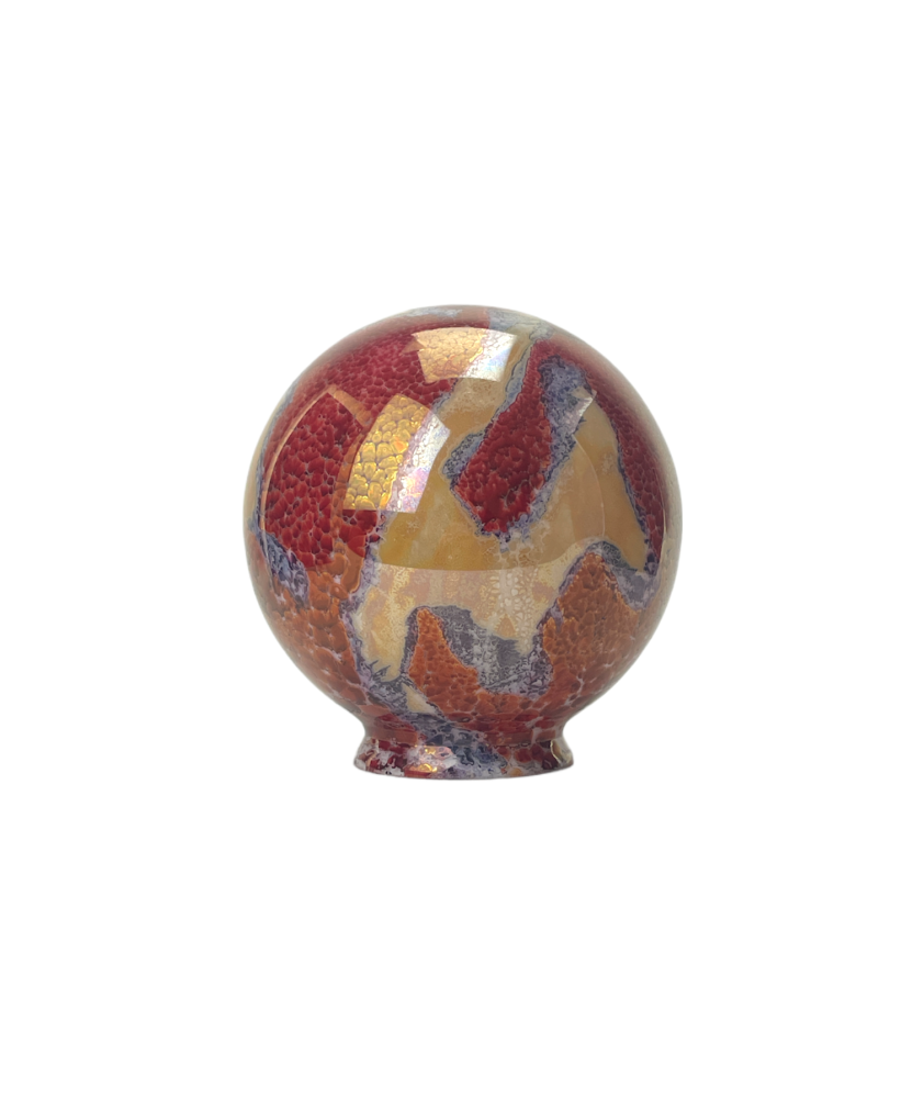 150mm Burnt Orange Marble Globe with 80mm Fitter Neck