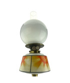 Complete Art Deco Oil Lamp with Starburst Font