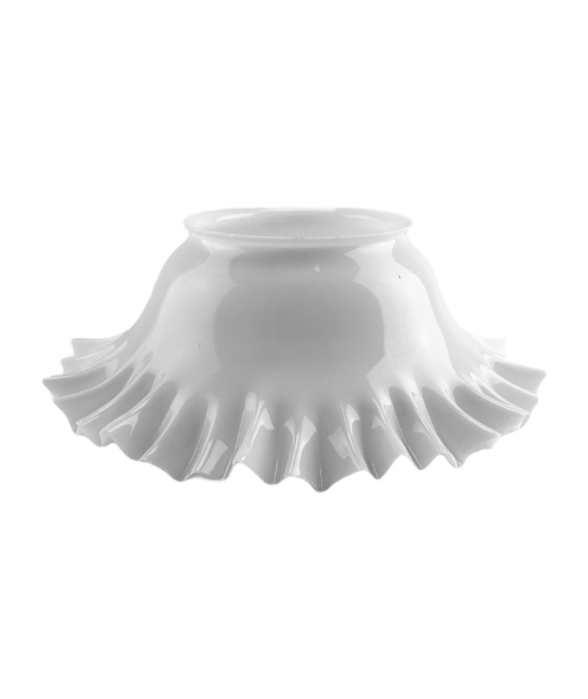 Large Frilled Opal Ceiling Light Shade with 175mm Fitter Neck