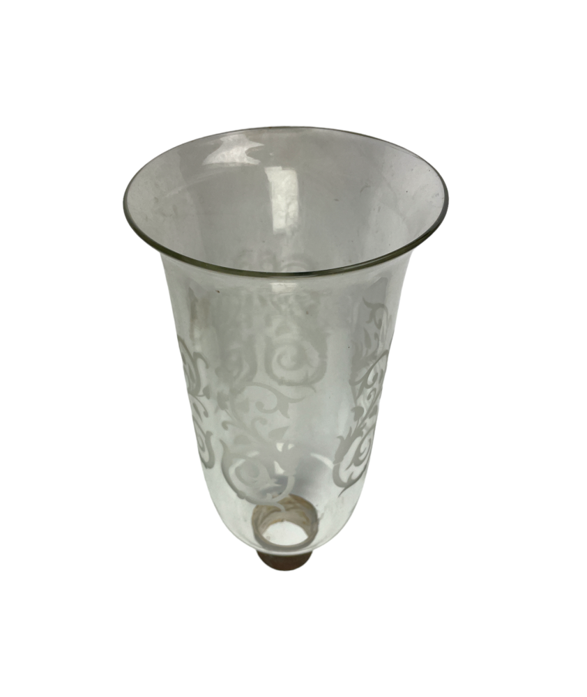 Clear hurricane Shade with Swirl Pattern and 40mm Base