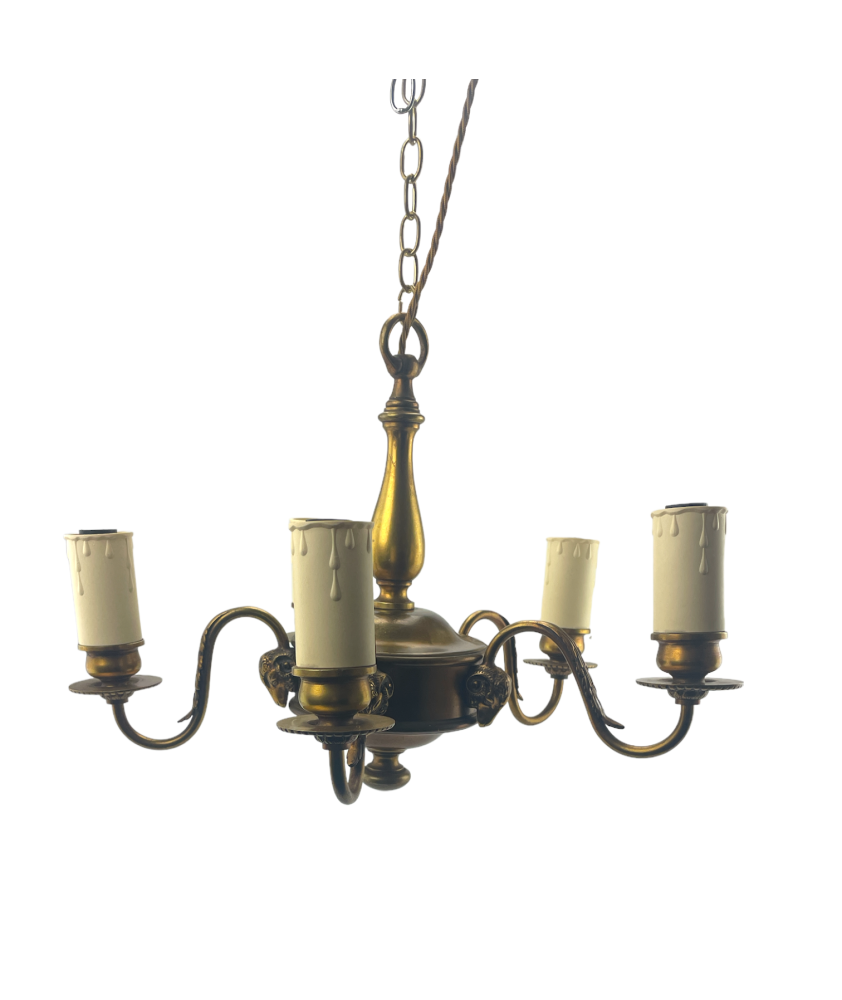 Brass 5 Branch Chandelier