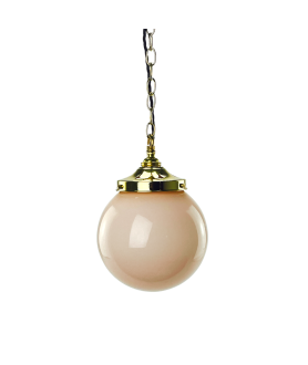 180mm Gloss Pink Globe Light Shade with 100mm Fitter Neck