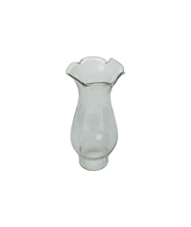 Small Crimped Top Oil Lamp Chimney with 34mm Base