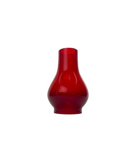 Decorative Red Oil Lamp Chimney with 54mm Base