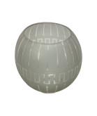 Frosted Greek Patterned Gas Shade with 65mm Fitter Neck