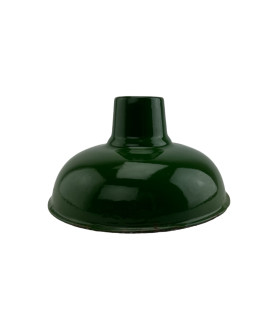Green Enamel Coolicon Shade with 30mm Fitter Hole 1930's