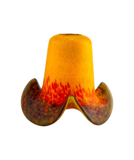  Vianne Yellow to Orange mottled Tulip glass lamp Shade with 30mm Fitter Hole