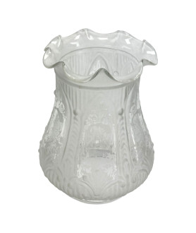 Cherub Design Glass Oil Lamp Shade with 112mm Base